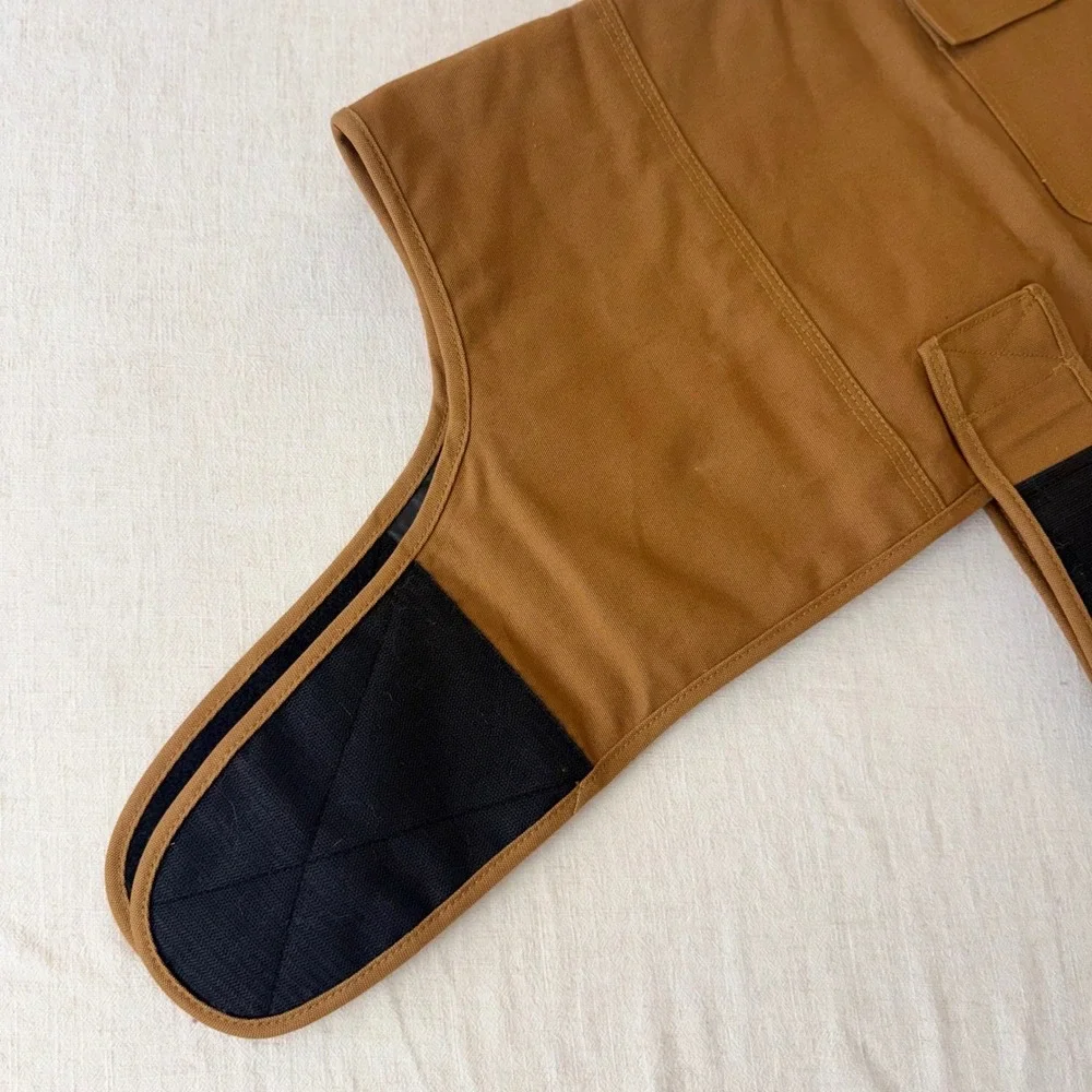 XL Carhartt Chore Dog Coat Brown Duck Canvas Quilted Pet Vest 24